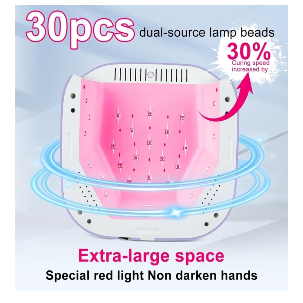 MEKK Cordless UV LED Nail Lamp Purple - Picture 3 of 9